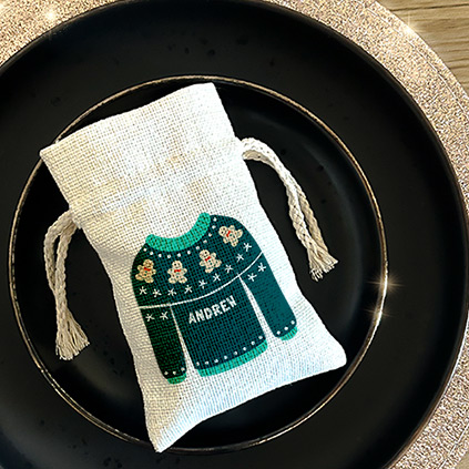 Personalised Mini Christmas Sack Gift Bag - Christmas Jumpers