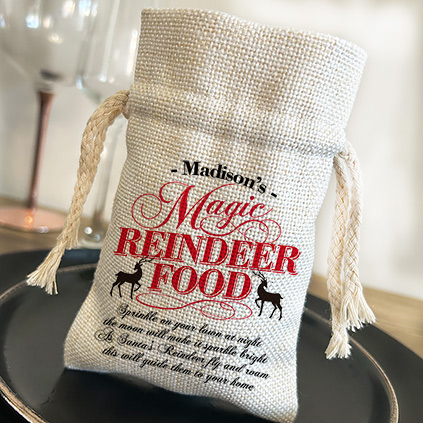Personalised Mini Reindeer Food Pouch