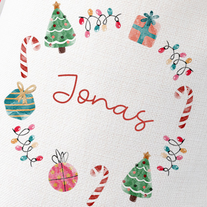 Personalised Christmas Wreath Any Name Santa Sack