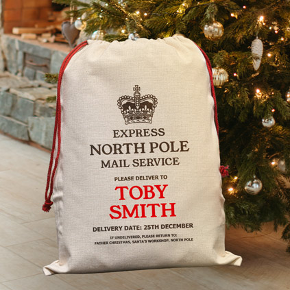 Personalised Santa Sack Express North Pole Service