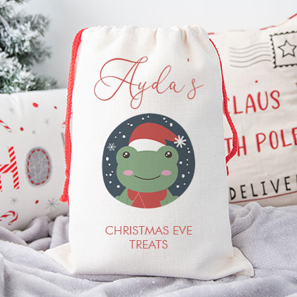 Personalised Childrens Santa Sack - Frog