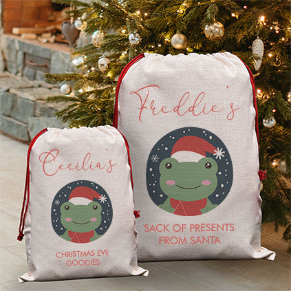 Personalised Childrens Santa Sack - Frog