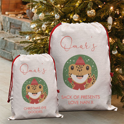 Personalised Childrens Santa Sack - Lizard