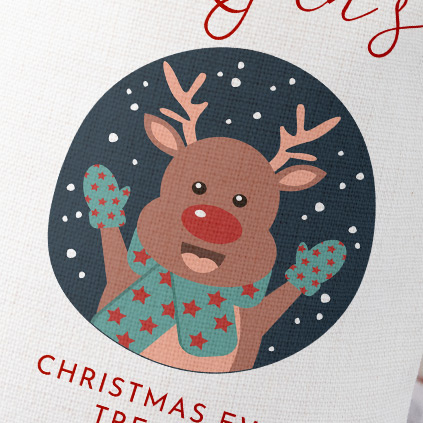 Personalised Childrens Santa Sack - Reindeer