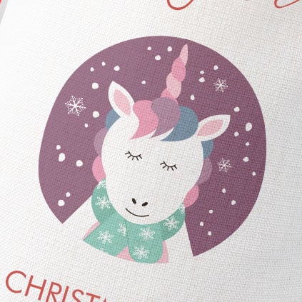 Personalised Childrens Santa Sack - Unicorn