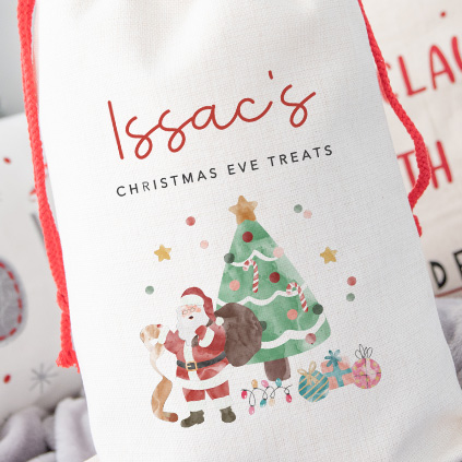 Personalised Christmas Eve Kids Santa Sack