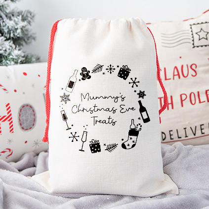 Personalised Christmas Eve Adults Santa Sack