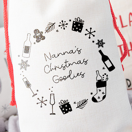 Personalised Christmas Eve Adults Santa Sack