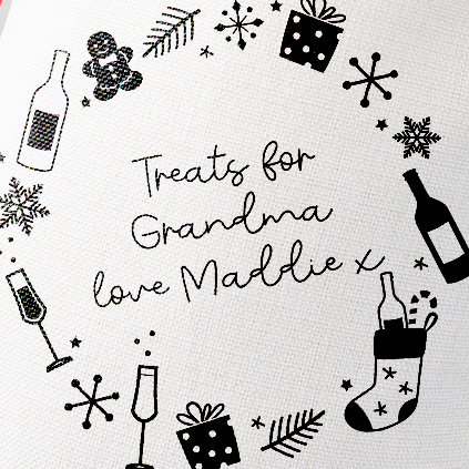 Personalised Christmas Eve Adults Santa Sack