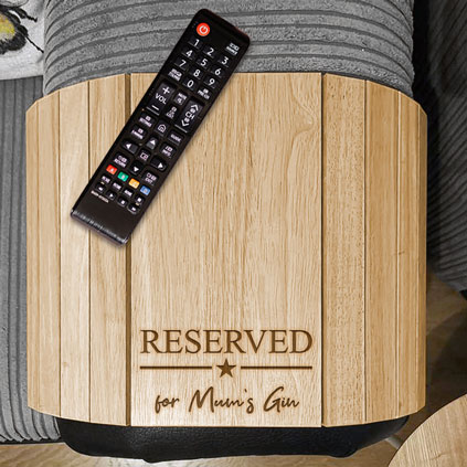 Personalised Wooden Sofa Tray - Reserved For