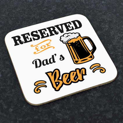 Personalised Coaster - Reserved For Beer