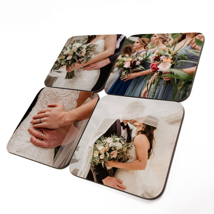 Set Of 4 Personalised Photo Coasters