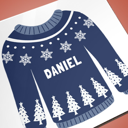 Personalised Christmas Jumper Coaster 6 Colours