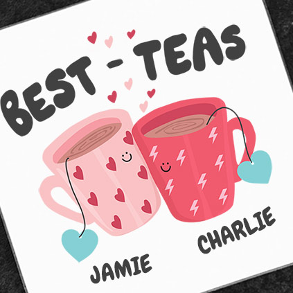 Personalised Best-Tea Coaster