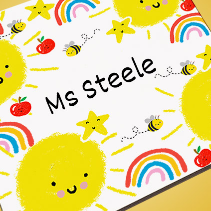 Personalised Thank You Teacher Rainbow Coaster