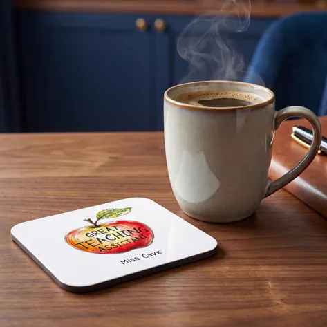 Personalised Great Teaching Assistant Apple Coaster