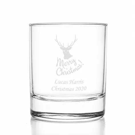 Merry Christmas Personalised Whisky Glass Merry Christmas Personalised Whisky Glass