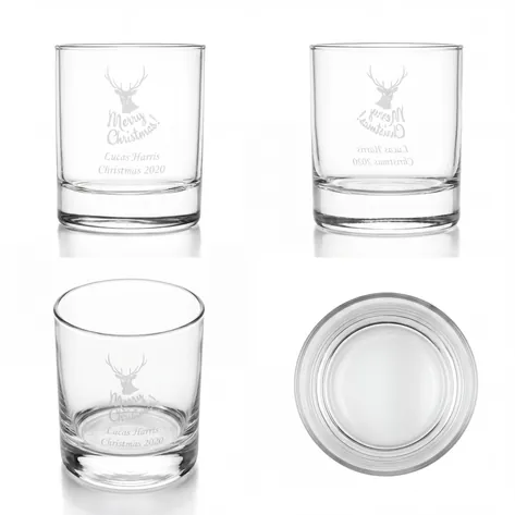 Merry Christmas Personalised Whisky Glass