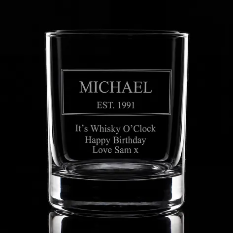 Personalised Established Whiskey Tumbler