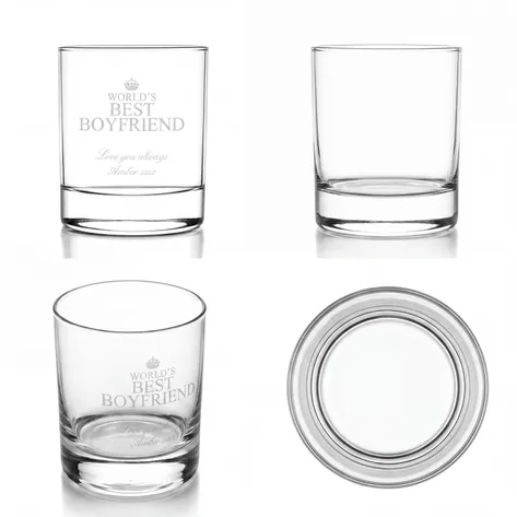 Personalised 'Worlds Best Boyfriend' Whisky Glass