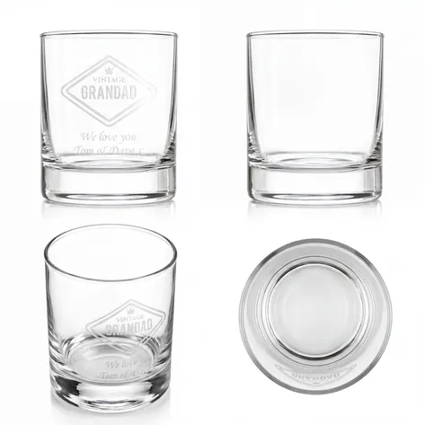 Personalised Vintage Grandad Glass Tumbler