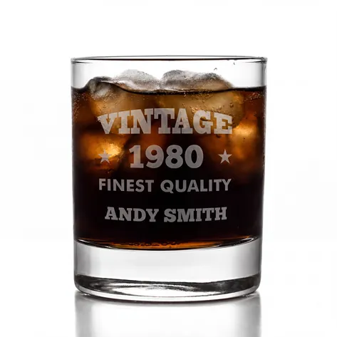 Personalised Vintage Finest Quality Glass Tumbler Personalised Vintage Finest Quality Glass Tumbler