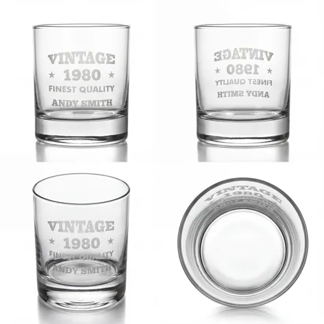 Personalised Vintage Finest Quality Glass Tumbler