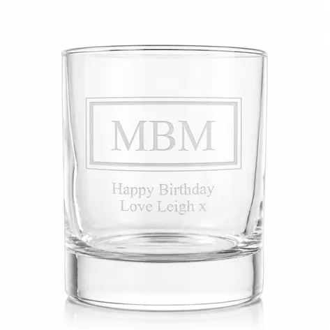 Personalised Monogram Glass Tumbler