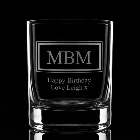 Personalised Monogram Glass Tumbler