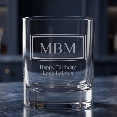 Personalised Monogram Glass Tumbler