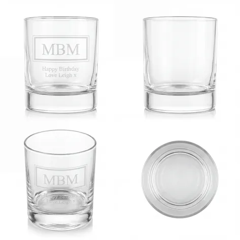 Personalised Monogram Glass Tumbler