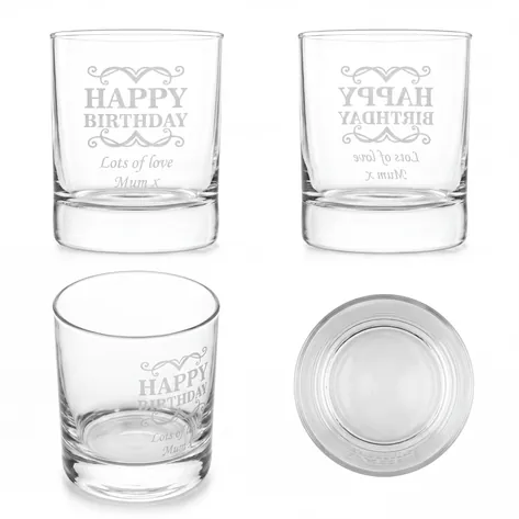 Personalised Happy Birthday Whisky Glass