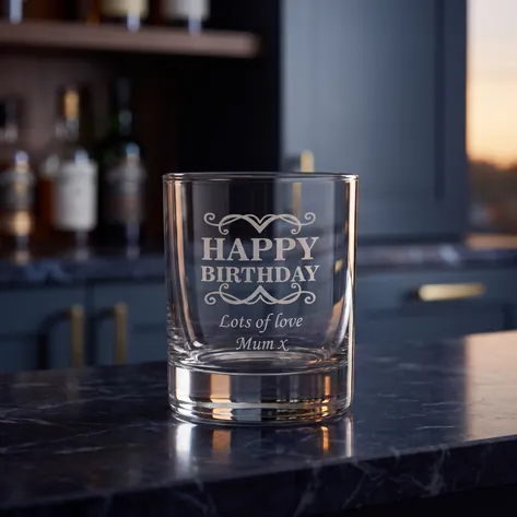 Personalised Happy Birthday Whisky Glass