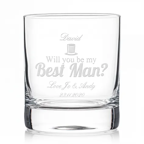 Will You Be My Best Man Personalised Whisky Glass Will You Be My Best Man Personalised Whisky Glass
