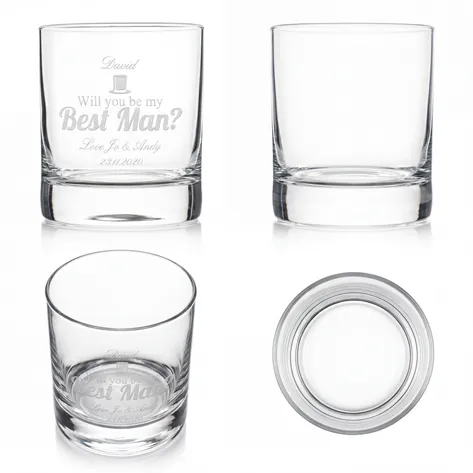 Will You Be My Best Man Personalised Whisky Glass