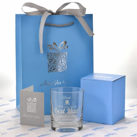 Will You Be My Best Man Personalised Whisky Glass