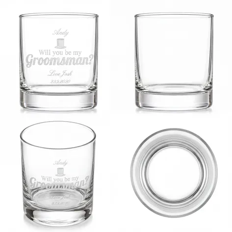 Will You Be My Groomsman Personalised Whisky Glass