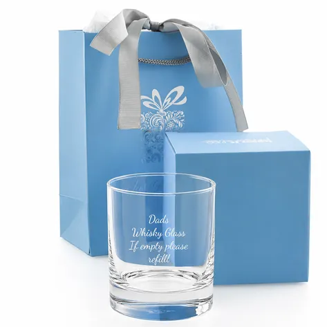 Personalised Stern Whisky Glass With Luxury Gift Bag And Box