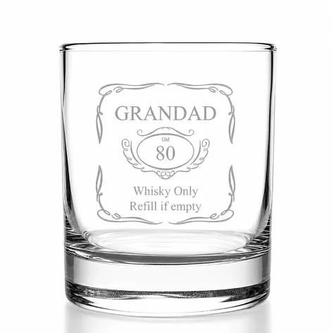 Personalised Old Age Whisky Tumbler
