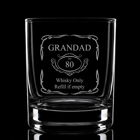 Personalised Old Age Whisky Tumbler