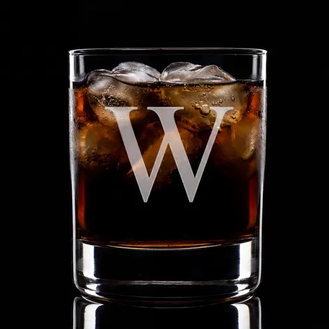 Engraved Initial Personalised Whisky Tumbler
