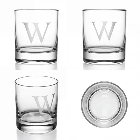 Engraved Initial Personalised Whisky Tumbler