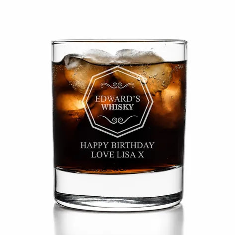 Personalised Premium Badge Glass Tumbler