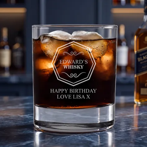 Personalised Premium Badge Glass Tumbler