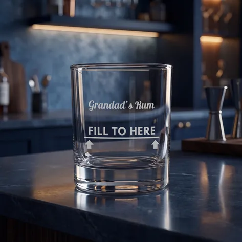 Personalised Fill To Here Glass Tumbler