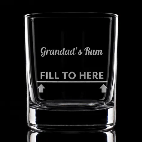 Personalised Fill To Here Glass Tumbler