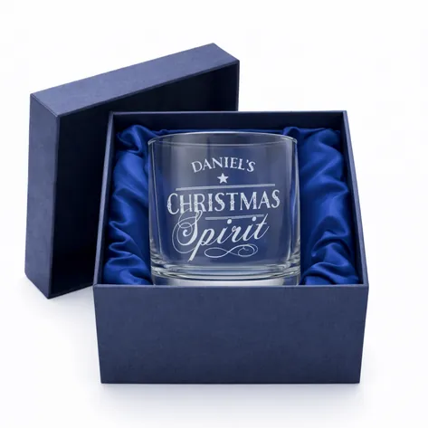 Personalised Name's Christmas Spirit Whiskey Glass