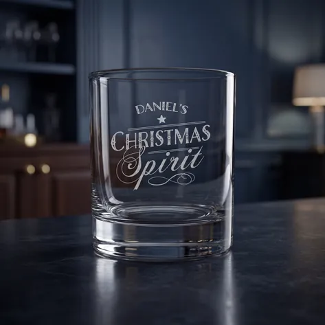 Personalised Name's Christmas Spirit Whiskey Glass