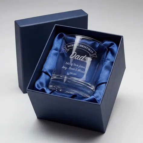 Personalised Merry Christmas Any Message Whiskey Glass