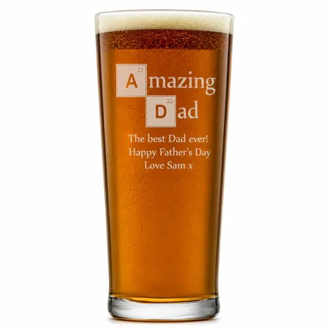 Amazing Dad Personalised Pint Glass